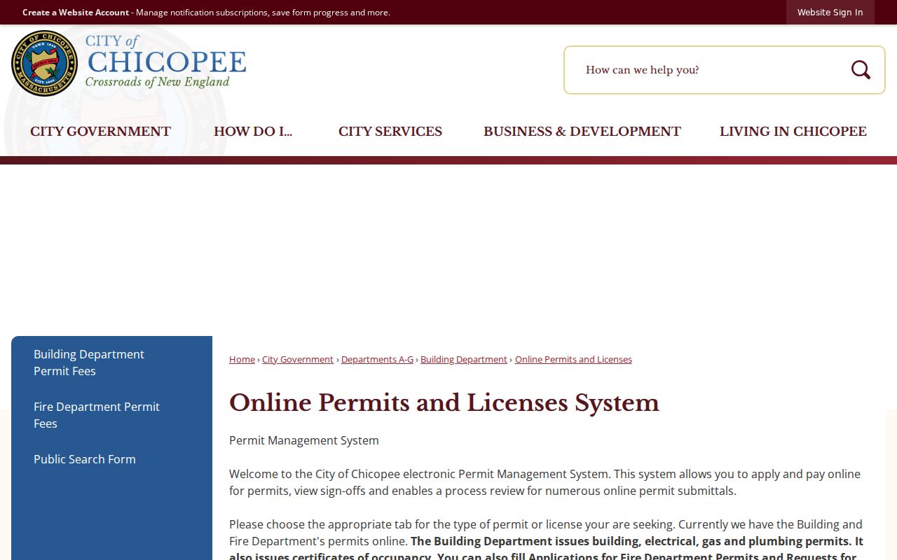 Chicopee street directory online permits source